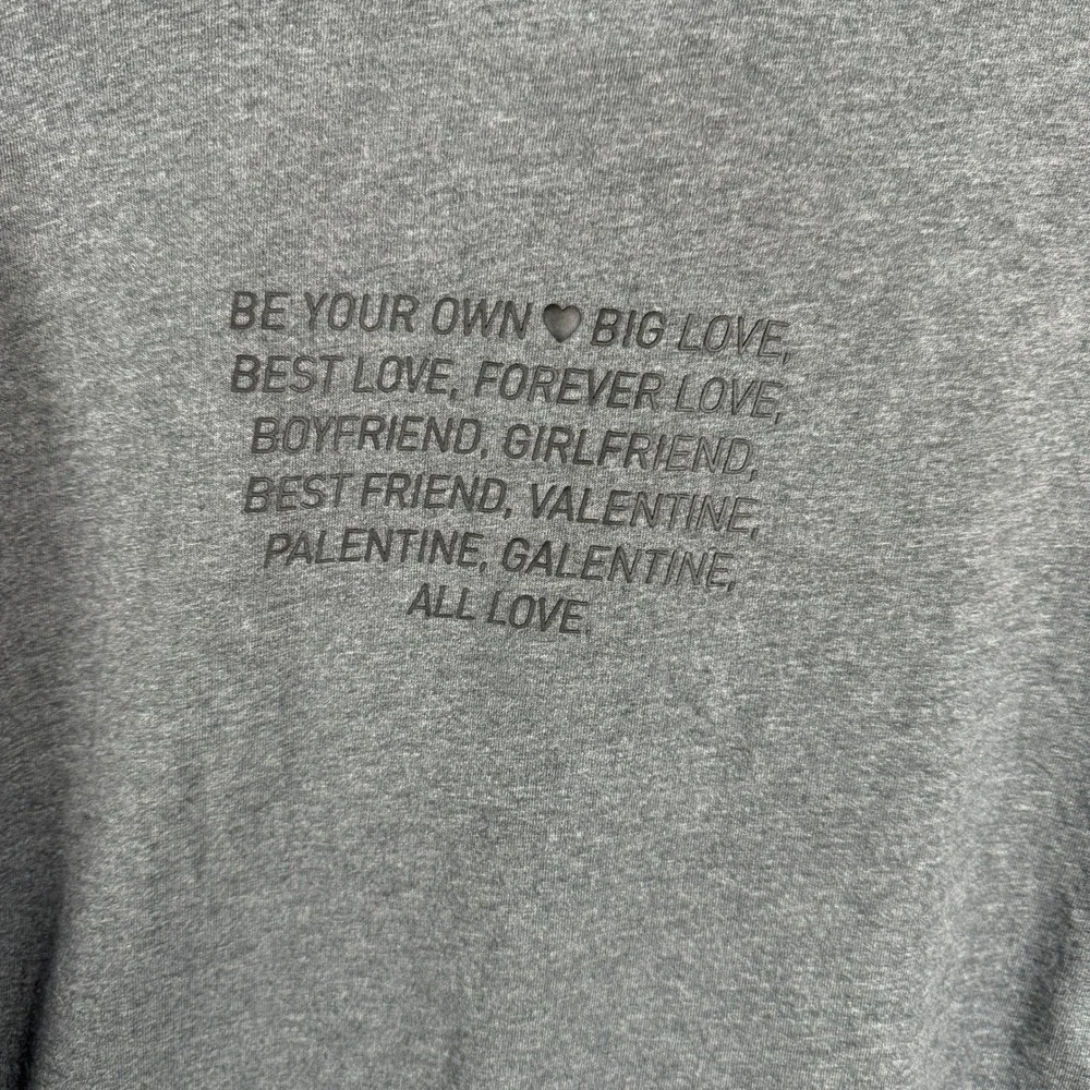 Adidas Big Self All Heart T Shirt Dark Gray Mens Size‎ Large Skater Streetwear